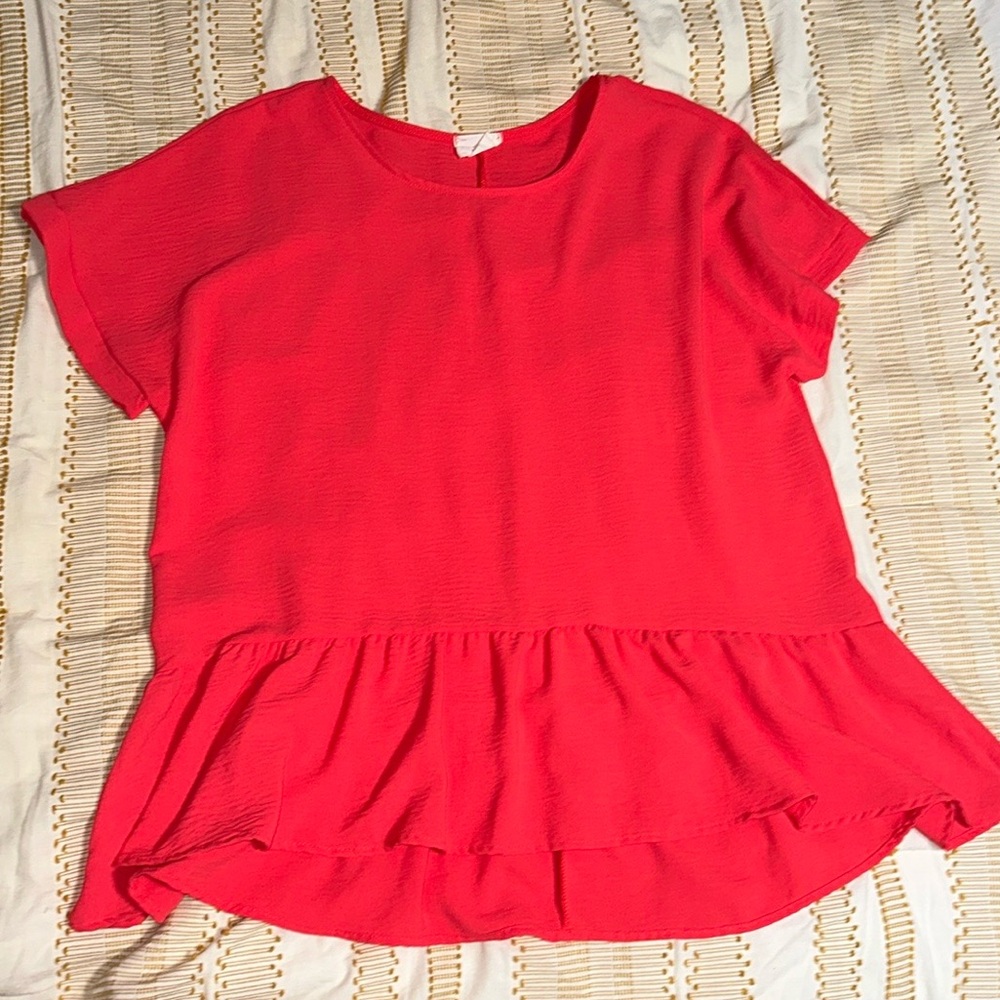143 Story by Line Up Pink Shirt with Ruffle - Size Large
